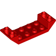 Lego kostka (kostička) 6x2 šikmá 45° invertovaná, červená (6170389)